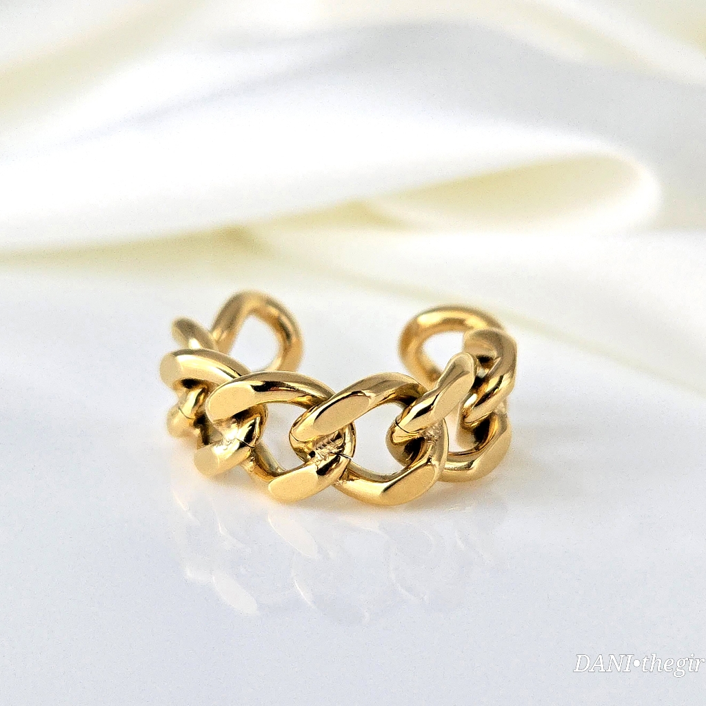 New Gold Chunky Link Ring